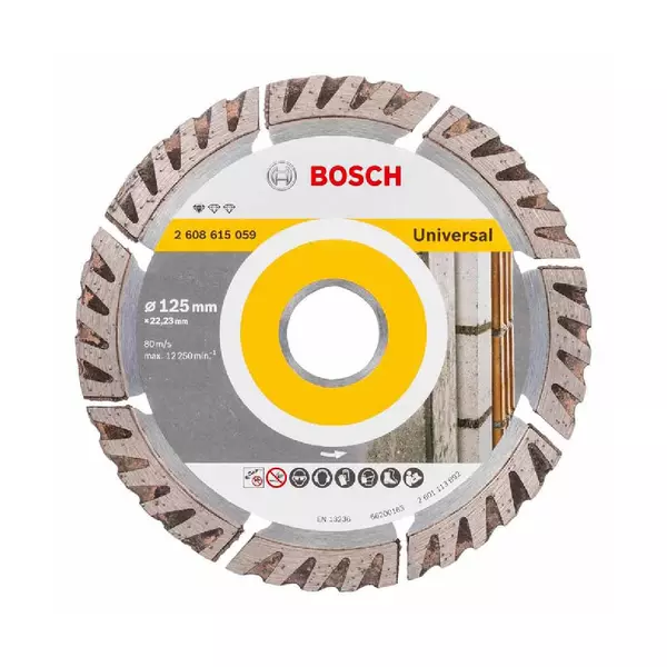 Bosch Diamond Cutting Disc Professional For Universal 125 X 22.23 X 1.6Mm 2608615059 1 Bosch Diamond Cutting Disc Professional For Universal 125 X 22.23 X 1.6Mm 2608615059