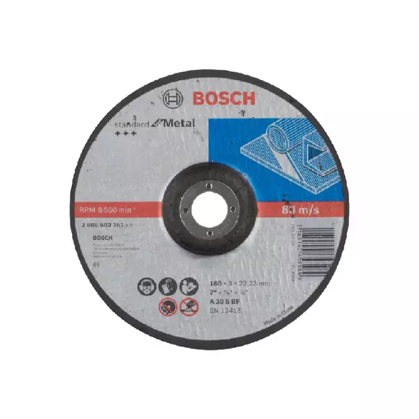 Bosch Standard For Metal Cutting Disc With Depressed Centre 180 X 22.23 X 3.0 Mm 2608603161 1 Bosch Standard For Metal Cutting Disc With Depressed Centre 180 X 22.23 X 3.0 Mm 2608603161