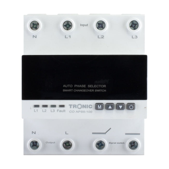 Tronic Automatic Phase Selector – 100A, 3-Phase + Neutral, Digital Control Co Aps5-100 4 Tronic Automatic Phase Selector – 100A, 3-Phase + Neutral, Digital Control Co Aps5-100