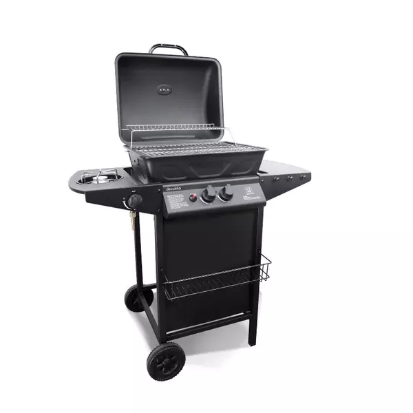 Decakila Barbeque Grill Gas Stainless Steel 8Kw Burner Kmgs005B 48.5X37.5Cm Aluminium Valve Wire Support Warming Rack Piezo Ignition With Thermometer 1 Decakila Barbeque Grill Gas Stainless Steel 8Kw Burner Kmgs005B 48.5X37.5Cm Aluminium Valve Wire Support Warming Rack Piezo Ignition With Thermometer