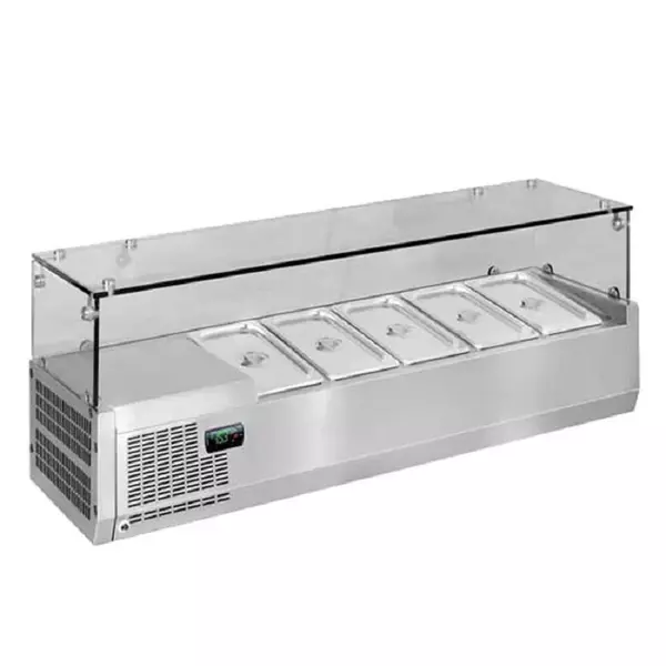 Generic Commercial Bain Marie Table Top For Fruits/Salad 5 Cold Pots 1 Generic Commercial Bain Marie Table Top For Fruits/Salad 5 Cold Pots