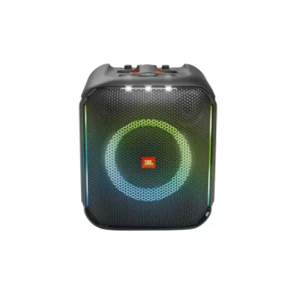 JBL Wireless Portable Speaker 100W, 10hr Play Time, 5.1 Bluetooth Streaming, IPX4 Splashproof, Lightshow, Original Pro Sound, Digital Wireless Mics for Karaoke Party Box Encore