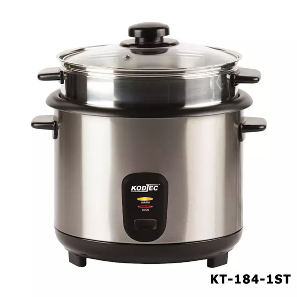 Kodtec Rice Cooker 1.5L With Steamer Stainless 700W Kt-184S-1St 1 Kodtec Rice Cooker 1.5L With Steamer Stainless 700W Kt-184S-1St