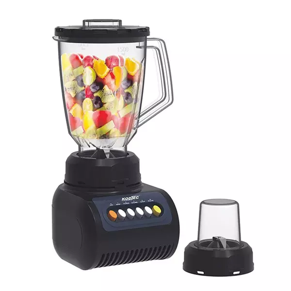 Kodtec Blender 1.5L With Plastic Jar &Amp; Mill 50G 300W Black Kt-3007Bl-B 1 Kodtec Blender 1.5L With Plastic Jar &Amp; Mill 50G 300W Black Kt-3007Bl-B