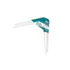 Total Shelf Bracket 2pcs Set 4x5" with 6 Attachment Points, 12 Mounting Screws, White TSB10405