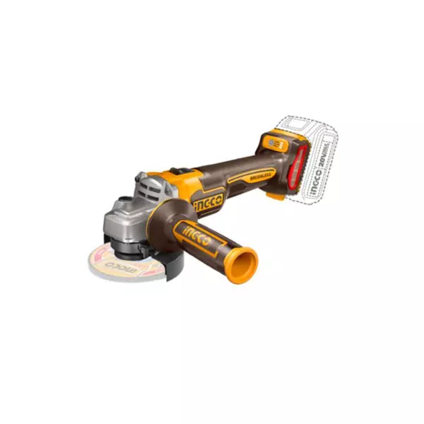 Ingco Cordless Angle Grinder Lithium-Ion 20V With Brushless Motor, Variable Speed Control Cagli211541 1 Ingco Cordless Angle Grinder Lithium-Ion 20V With Brushless Motor, Variable Speed Control Cagli211541