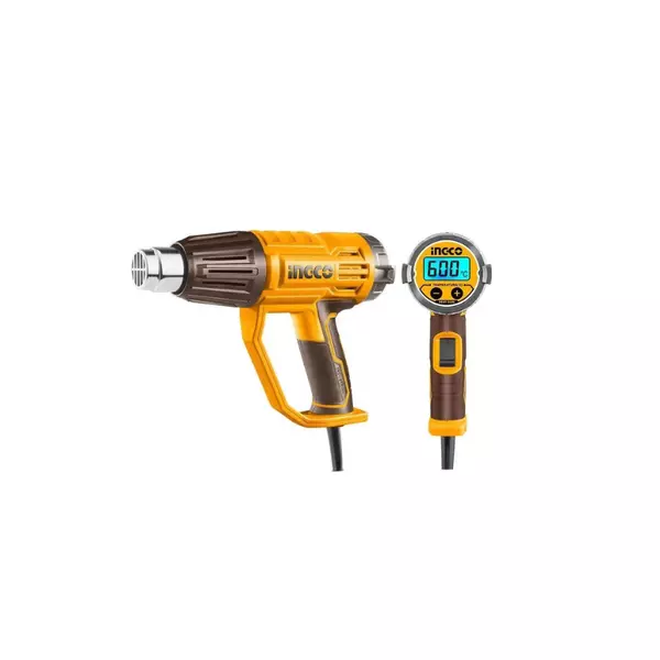 Ingco Electric Heat Gun 2000W With Lcd Screen, 3Pcs Nozzle &Amp; 1 Scraper Hg2000581 1 Ingco Electric Heat Gun 2000W With Lcd Screen, 3Pcs Nozzle &Amp; 1 Scraper Hg2000581