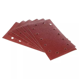 Bosch Sander Sheets for Wood, Velcro Type, 14 Hole, 115mm x 230mm, P60 Grit, Blue, (Pack of 10Pcs) 2608605316