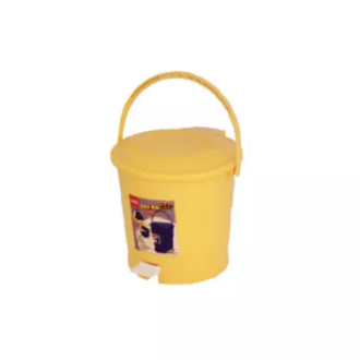 Cello Plastic Dustbin Pedal 6L Small 270 x 250mm Multi Color (Pack of 3)