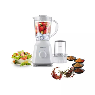 Kenwood Blender 1.5l Plastic Jug with Dry Grinder 300w Blp05.150wh - 2 Plastic Jars Stainless Steel Blades Ice Crush Functions 2 Speed With Pulse
