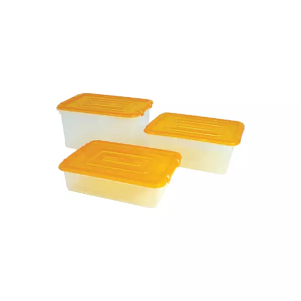 Cello Plastic Container Rugby Plain 280 X 200 X 150Mm 3Pc Set 1 Cello Plastic Container Rugby Plain 280 X 200 X 150Mm 3Pc Set