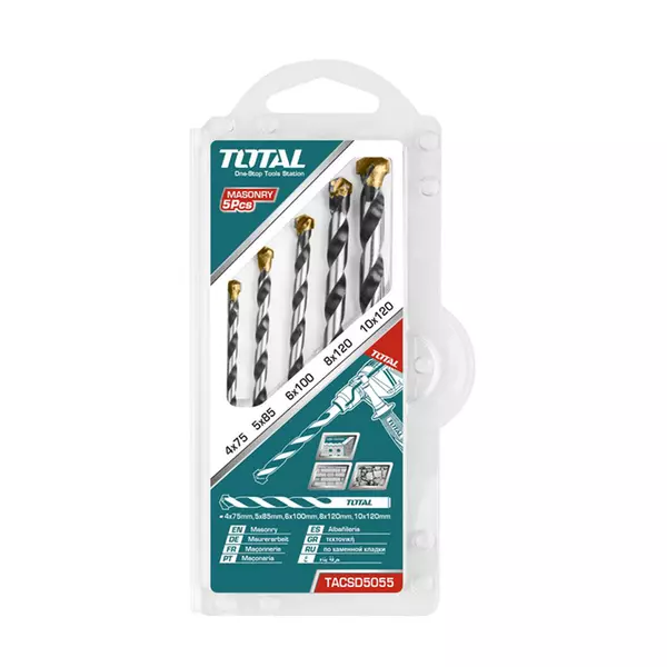 Total Drill Bit Set Masonry 5Pcs Tacsd5055 1 Total Drill Bit Set Masonry 5Pcs Tacsd5055