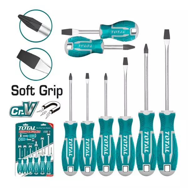 Total Screw Driver 8Pcs Set Tht250608 1 Total Screw Driver 8Pcs Set Tht250608