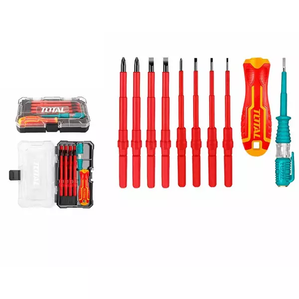 Total Screw Driver Interchangeable 10Pcs Set Insulated Thtis5106 1 Total Screw Driver Interchangeable 10Pcs Set Insulated Thtis5106