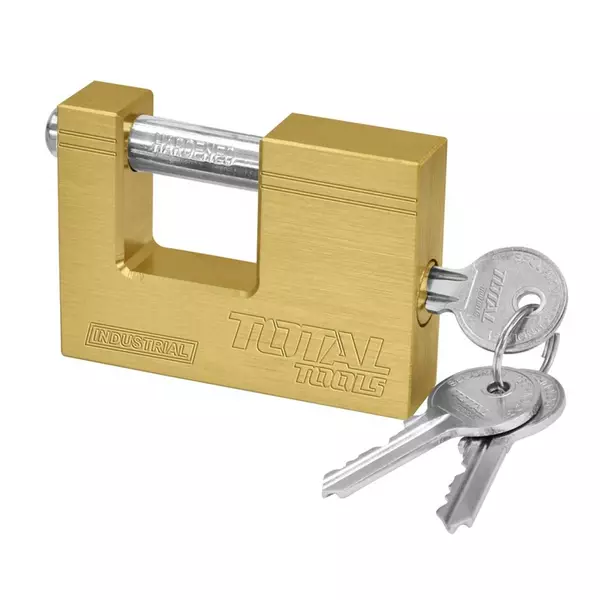 Total Brass Block Padlock 60Mm Heavy Duty Tlk32603 1 Total Brass Block Padlock 60Mm Heavy Duty Tlk32603