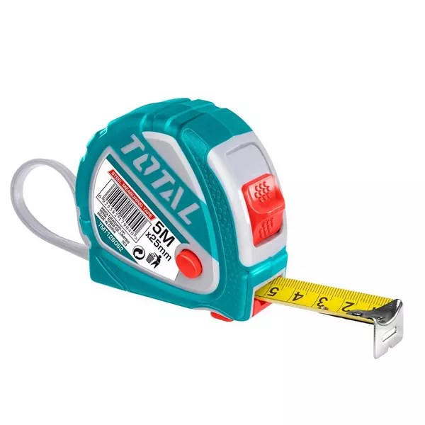 Total Steel Measuring Tape 5M X 25Mm Metric &Amp; Inch Tmt126052 1 Total Steel Measuring Tape 5M X 25Mm Metric &Amp; Inch Tmt126052