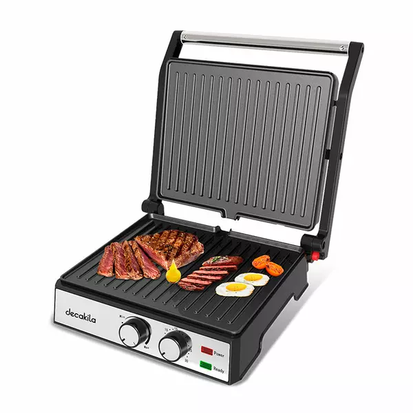 Decakila Contact Grill 4 Slice Adjustable Temperature Cool Touch Handle 2000W Keec079M Nonstick Coating With Timing Function Overheat Protection Adjustable Toaster Size 1 Decakila Contact Grill 4 Slice Adjustable Temperature Cool Touch Handle 2000W Keec079M Nonstick Coating With Timing Function Overheat Protection Adjustable Toaster Size