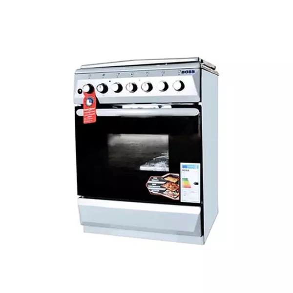 Boss Freestanding Cooker 60X60Cm, Electric Oven, 1 Electric + 3 Gas Burners With Grill, Rotisserie, Digital Meter Bc6613 Svr 1 Boss Freestanding Cooker 60X60Cm, Electric Oven, 1 Electric + 3 Gas Burners With Grill, Rotisserie, Digital Meter Bc6613 Svr