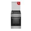 Dolphin Free Standing Cooking Range 50x50, 4 Gas Burners, Electric Oven, Silver FS05050S-4G/E
