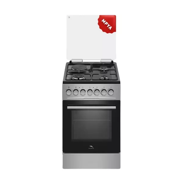 Dolphin Free Standing Cooking Range 50X60, 3 Gas Burners, 1 Electric Hot Plate &Amp; Electric Oven, Silver Fs05060S-3G1E/E 1 Dolphin Free Standing Cooking Range 50X60, 3 Gas Burners, 1 Electric Hot Plate &Amp; Electric Oven, Silver Fs05060S-3G1E/E