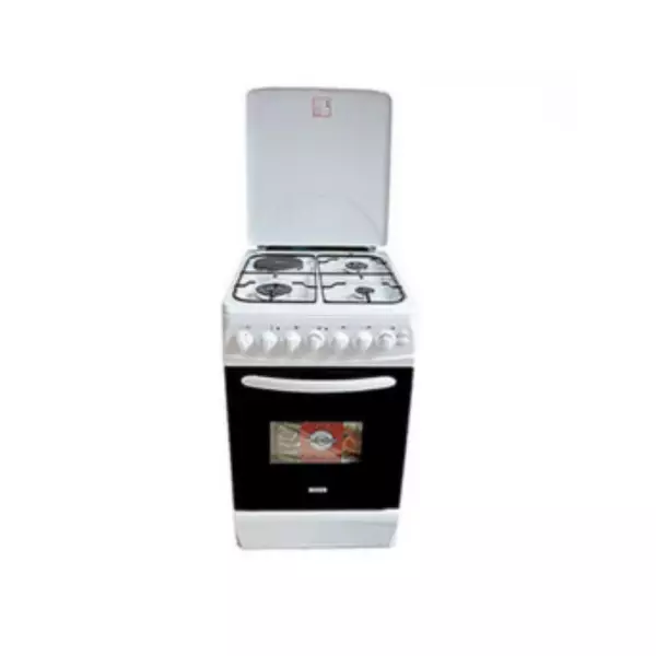 Boss Freestanding Cooker 50X60Cm, Electric Oven, 1 Electric + 3 Gas Burners With Grill Bc5613 Svr 1 Boss Freestanding Cooker 50X60Cm, Electric Oven, 1 Electric + 3 Gas Burners With Grill Bc5613 Svr