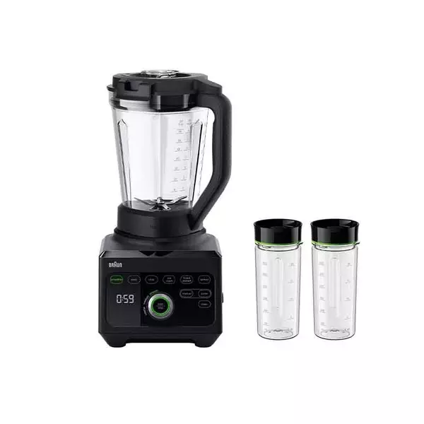 Braun Blender 3L Plastic Jug With Dry Grinder 1600W Jb901Ai-Jb9042Bk 2 Plastic Jars Stainless Steel Blades Ice Crush Function 10 Speeds With Pulse 1 Braun Blender 3L Plastic Jug With Dry Grinder 1600W Jb901Ai-Jb9042Bk 2 Plastic Jars Stainless Steel Blades Ice Crush Function 10 Speeds With Pulse