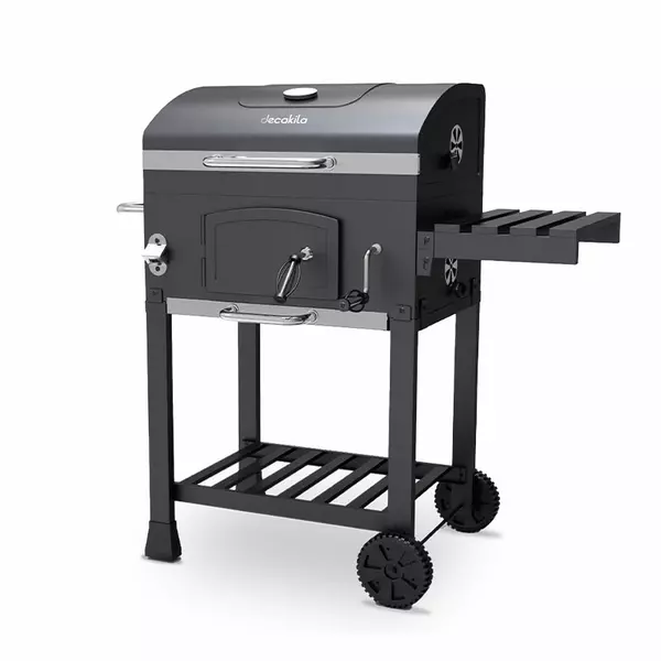 Decakila Barbeque Grill Charcoal Stainless Steel Adjustable Height Kmcc008B 82 Cm Height Chromed Wire Cooking Grid Chromed Wire Warming Rack With Thermometer 1 Decakila Barbeque Grill Charcoal Stainless Steel Adjustable Height Kmcc008B 82 Cm Height Chromed Wire Cooking Grid Chromed Wire Warming Rack With Thermometer