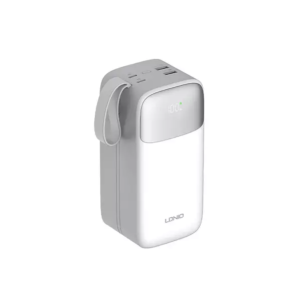 Ldnio Power Bank Fast Charging 20W, Built In Usb-C/Lightning Cables, 50000Mah Supper Big Capacity, High Quality Battery Qc 3.0 Pq50 1 Ldnio Power Bank Fast Charging 20W, Built In Usb-C/Lightning Cables, 50000Mah Supper Big Capacity, High Quality Battery Qc 3.0 Pq50