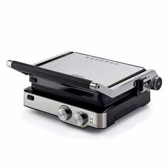 Kenwood Contact Grill Adjustable Temperature Cool Touch Handle 2000w Hgm80.000ss - 30 Mins Timer 3 Grill Positions Contact Grill, Oven Grill And Open Grill Detachable Grill Plates