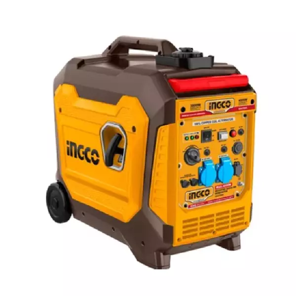 Ingco Inverter Gasoline Generator 3.2Kw With 4 Stroke Engine, 6.3L Fuel Tank, Copper Coil, Low Oil Shutdown Gei35006 1 Ingco Inverter Gasoline Generator 3.2Kw With 4 Stroke Engine, 6.3L Fuel Tank, Copper Coil, Low Oil Shutdown Gei35006