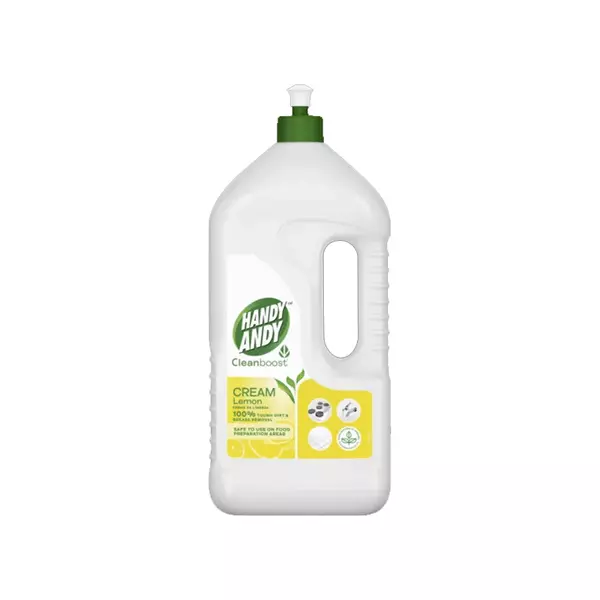 Handy Andy Lemon Multipurpose Cleaning Cream, 100% Natural Cleaning Particles, Removes 100% Of Stubborn Dirt And Grease 1.5L 5Pcs Uhac07 1 Handy Andy Lemon Multipurpose Cleaning Cream, 100% Natural Cleaning Particles, Removes 100% Of Stubborn Dirt And Grease 1.5L 5Pcs Uhac07