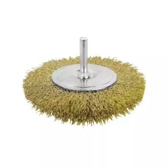Total Circular Grinding Wire Brush 50mm 2" with Shank 1/4" for Drill TAC34021